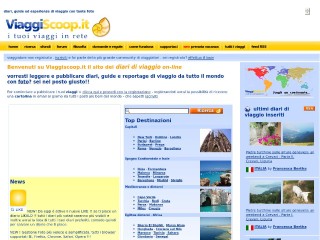 Screenshot sito: Viaggiscoop.it