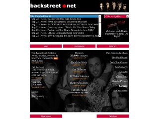 Screenshot sito: Backstreet Boys