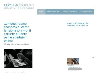 Screenshot sito: Comefaccioper.it