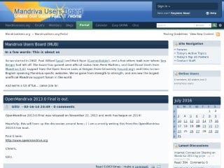 Screenshot sito: MandrivaUsers