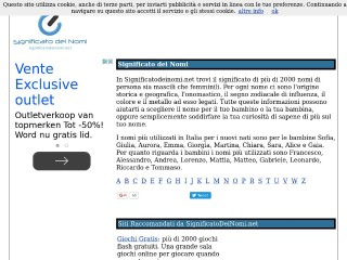 Screenshot sito: Significatodeinomi.net