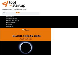Screenshot sito: Tool per Startup