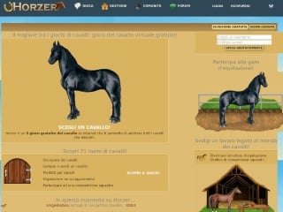 Screenshot sito: Horzer