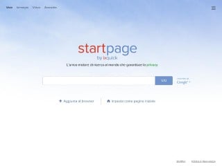 Screenshot sito: Startpage.com