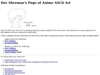 Dov Sherman's Page of Anime ASCii Art
