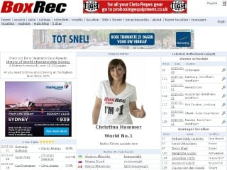 Screenshot sito: Boxrec.com