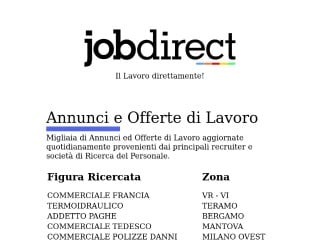 Screenshot sito: Job Direct.it