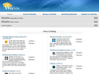 Screenshot sito: Winsite.com