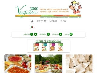Screenshot sito: Vegan 3000