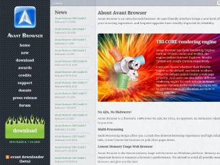 Screenshot sito: Avant Browser