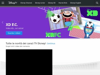 Screenshot sito: Disney Channel