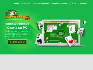 Screenshot sito: Burraco.com