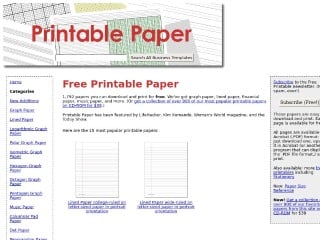 Screenshot sito: PrintablePaper