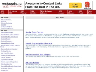 Screenshot sito: Webconfs