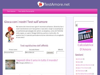 Screenshot sito: TestAmore.net