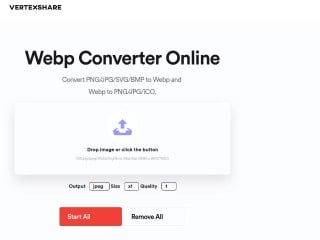Screenshot sito: Webp Converter