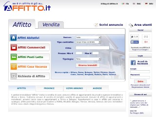 Screenshot sito: Affitto.it
