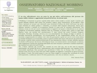 Screenshot sito: Osservatorio Mobbing
