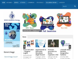 Screenshot sito: Società Geografica Italiana