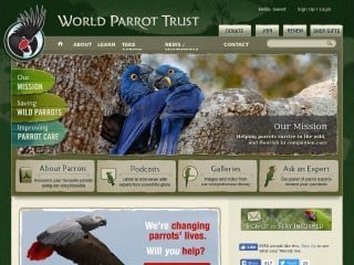 Screenshot sito: Worldparrottrust.org