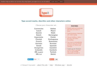 Screenshot sito: Typeit