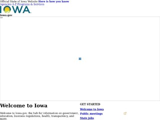 Screenshot sito: Iowa.gov