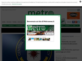 Screenshot sito: Metro News