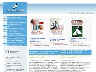 Screenshot sito: La salute della schiena