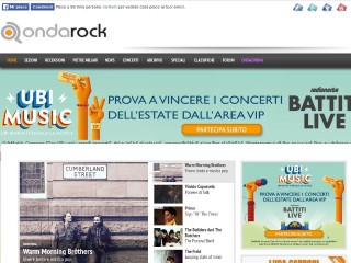 Screenshot sito: Onda Rock