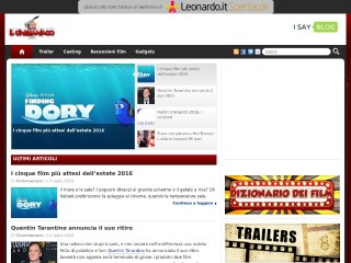 Screenshot sito: Il CineManiaco