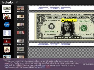 Screenshot sito: Face Money Generator