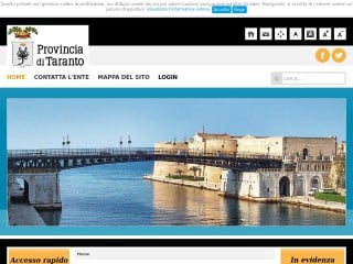 Screenshot sito: Provincia di Taranto