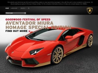 Screenshot sito: Lamborghini.com