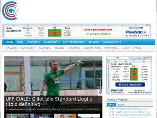 Screenshot sito: CalcioCatania.com