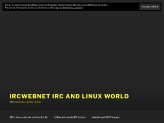 Screenshot sito: IRCwebNET