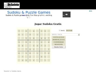 Screenshot sito: Desudoku