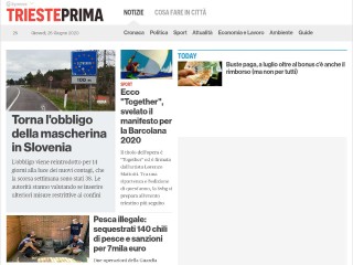 Screenshot sito: TriestePrima