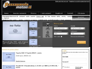 Screenshot sito: PassaParolaMotori.it