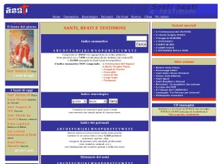 Screenshot sito: Santiebeati.it
