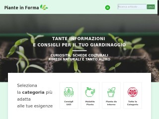 Screenshot sito: Piante In Forma