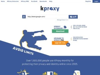 Screenshot sito: KProxy