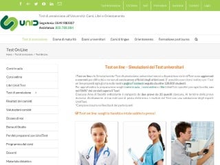 Screenshot sito: Simulazioni Test Medicina