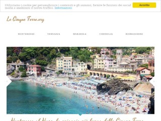 Screenshot sito: Le Cinque Terre