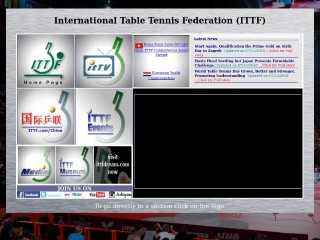 Screenshot sito: Federazione Internazionale Tennis Tavolo