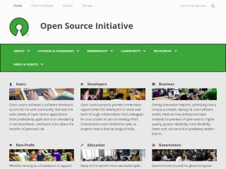 Screenshot sito: Opensource.org