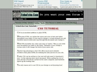 Screenshot sito: CSS Tutorial