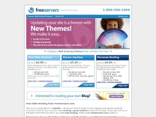 Screenshot sito: Freeservers.com