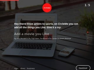Screenshot sito: CircleMe