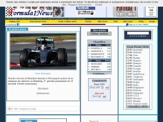 Screenshot sito: Formula 1 news