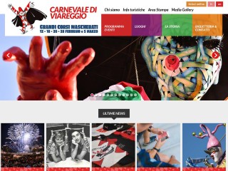 Screenshot sito: Carnevale di Viareggio